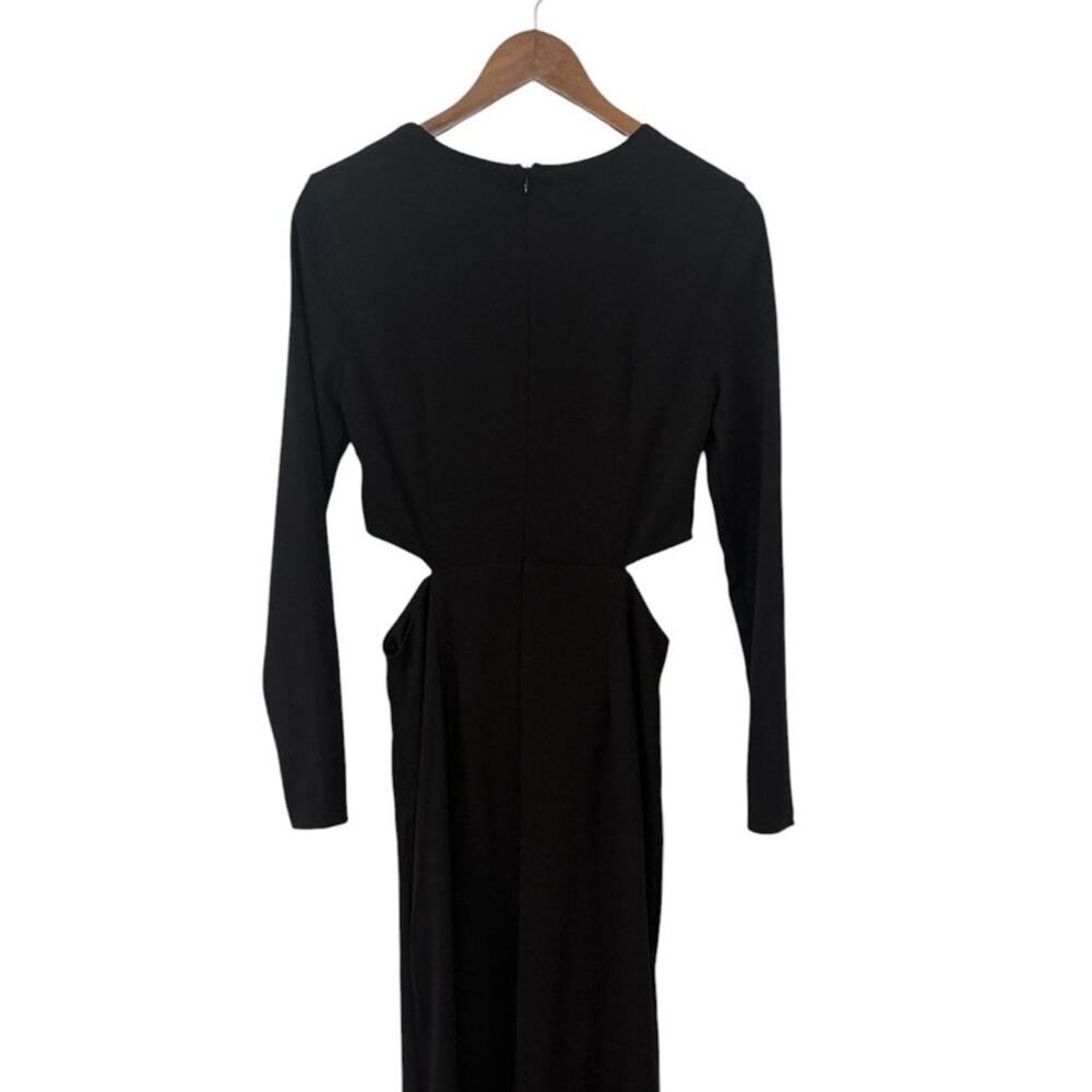 Lulus Going for the Wow Black Long Sleeve Cutout Maxi Dress size Large NWT - Picture 3 of 6